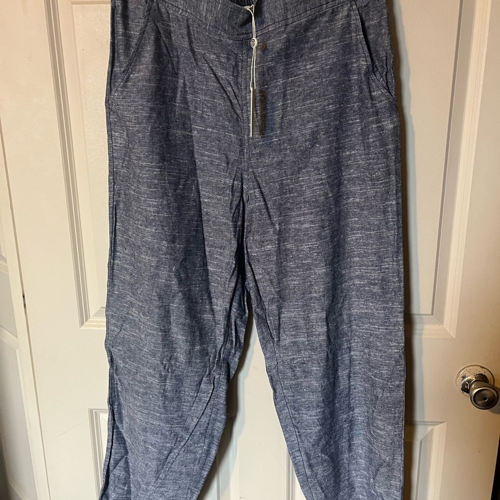 Max Studio Women’s Heathered Blue Chinos